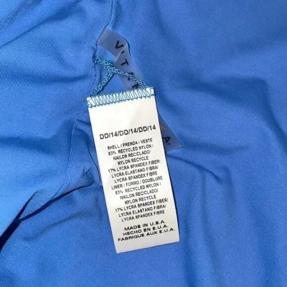 Vitamin A Womens Size 14 DD Mediterranean Blue Leah Sis One-piece Bathing Suit - Picture 9 of 9